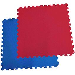 TRINFIT Tatami Karate T20 T-pattern - 100 x 100 x 2 cm - červená/modrá