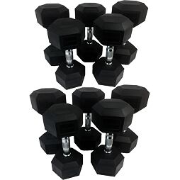 Sada jednoručných činiek TUNTURI Hexa 12-20 kg (5 párov)