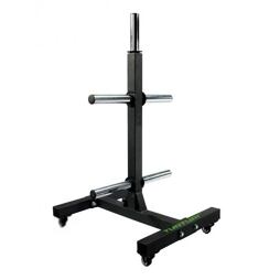 Stojan na olympijské kotúče Bumper Plate TUNTURI na kolieskach