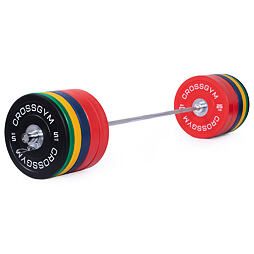Olympijská činka TRINFIT 220 kg Training Bumper CrossGym