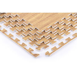 TRINFIT Tatami Fitness T12 set 4 ks - 60 x 60 x 1,2 cm - drevo