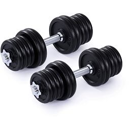 Set jednoručných nakládacích činiek 2 x 20 kg TRINFIT 30 mm