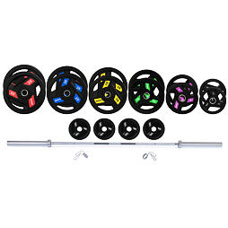 Olympijská činka TRINFIT 180 kg TRI-GRIP pogumovaná