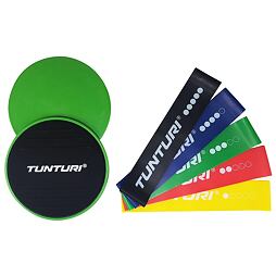 Set pre posilnenie stredu tela TUNTURI Resistance & Core Sliders set