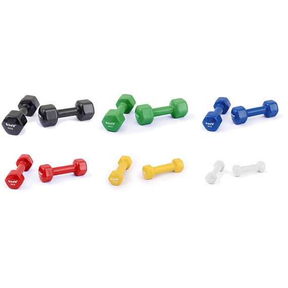 Činky na aerobic TRINFIT VINYL 0,5 - 5 kg