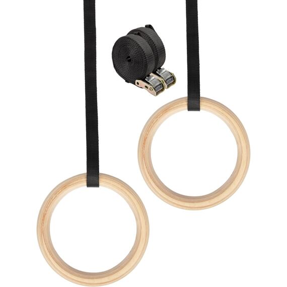 Gymnastické kruhy VIRTUFIT Wooden Gym Rings