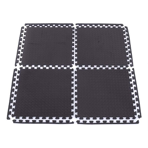 TRINFIT Tatami Fitness T12 set 4 ks - 60 x 60 x 1,2 cm - černá