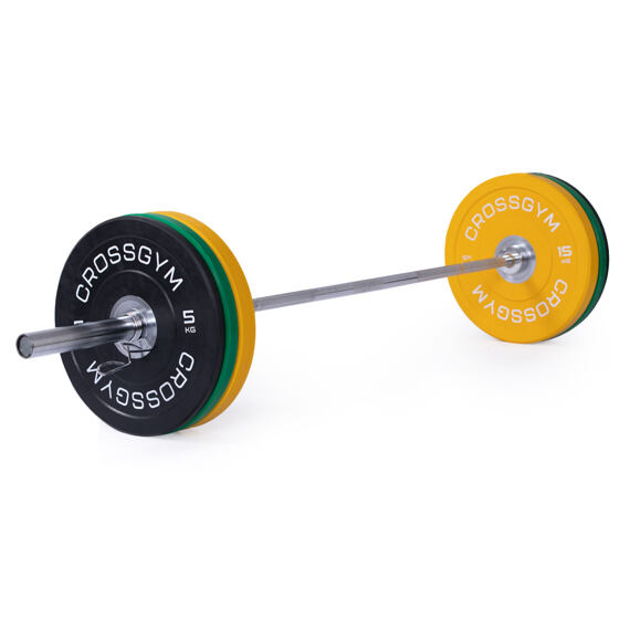 Olympijská činka TRINFIT 80 kg Training Bumper CrossGym