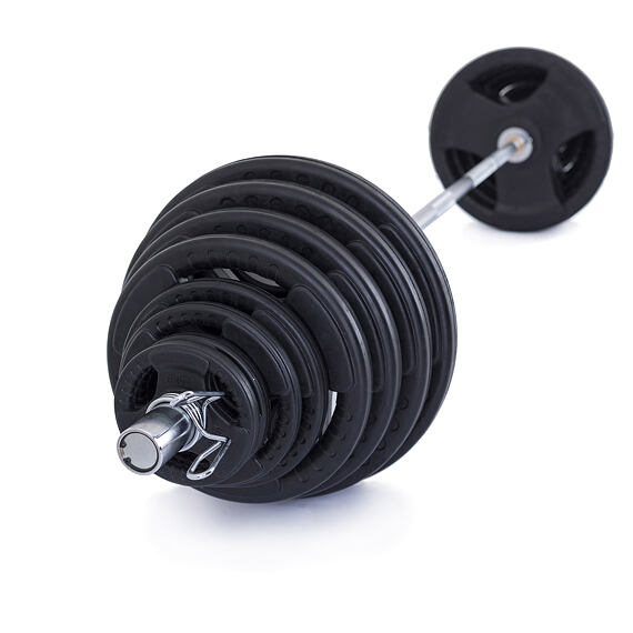 Olympijská činka TRINFIT 180 kg pogumovaná