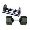 Nastaviteľné činky so stojanom TRINFIT OctaBlock 2x 40 kg zelené